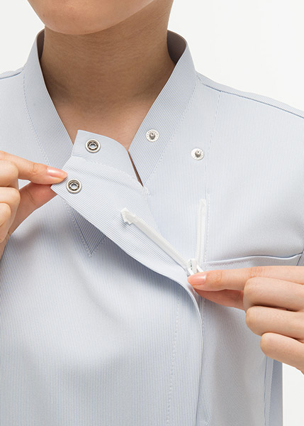 女子上衣 ピンク EL ナガイレーベン LX4052 (61-0785-10) NAGAILEBEN⁄ナガイレーベン-LX-4052-5接触冷感女子上衣（ピンク