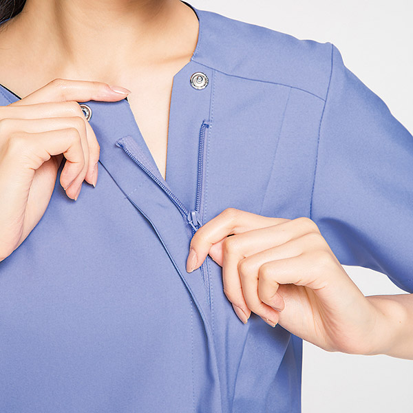 フォーク] スクラブ・白衣 7023SC レディース ダークネイビー