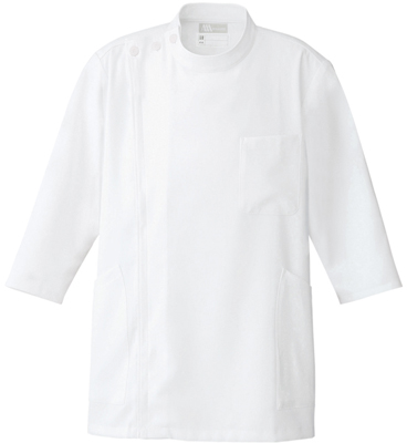 Lumiere/ルミエールの白衣-861305-001メンズ八分袖KCコート