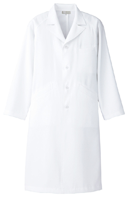 Lumiere/ルミエールの白衣-861311-001メンズセミピークシングルコート