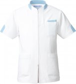 KAZEN/株式会社アプロンワールドの白衣-248-21男女兼用半袖ジャケット