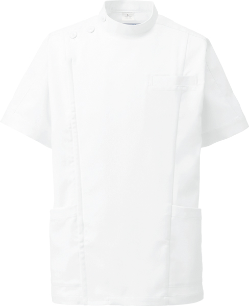 KAZEN/株式会社アプロンワールドの白衣-253-20メンズ半袖KCジャケット