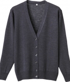 D-PHASE/ディーフェイズの白衣抗ピル長袖カーディガン