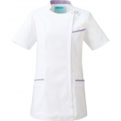 KAZEN/カゼン KZN700-17 レディースジャケット半袖 ホワイト×ライトパープル