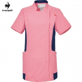 白衣 le coq sportif-UQW1049-90 バイカラージャケット ピンク