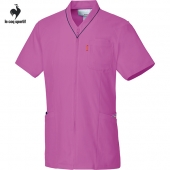 白衣 le coq sportif-UQM1529-11 Vネックスクラブ パープル