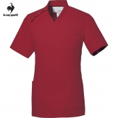 白衣 le coq sportif-UQM1530-91 Vネックスクラブ ワイン