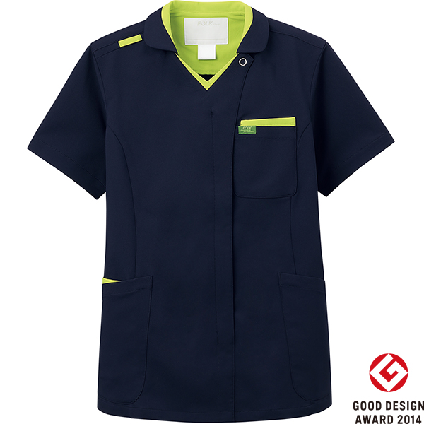 FOLK/フォーク-7107SC-6】男女兼用ジップスクラブ（ダークネイビー