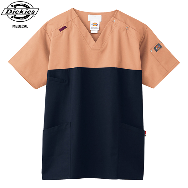 FOLK/フォークの白衣-7040SC-3Dickies-男女兼用バイカラースクラブ
