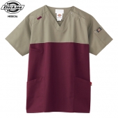 FOLK/フォークの白衣-7040SC-3Dickies-男女兼用バイカラースクラブ