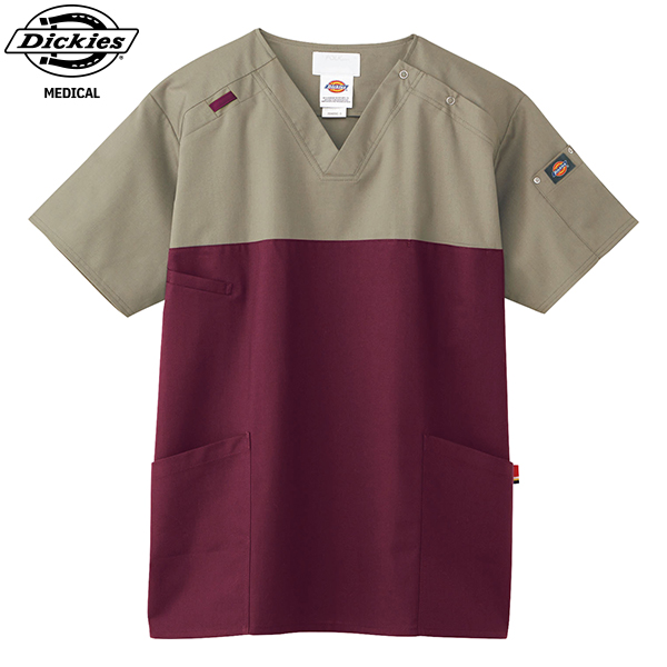 FOLK/フォークの白衣-7040SC-3Dickies-男女兼用バイカラースクラブ