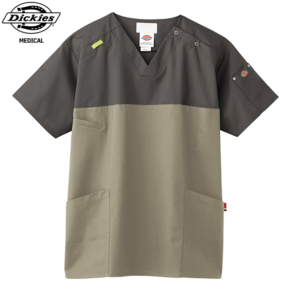 FOLK/フォークの白衣-7040SC-3Dickies-男女兼用バイカラースクラブ