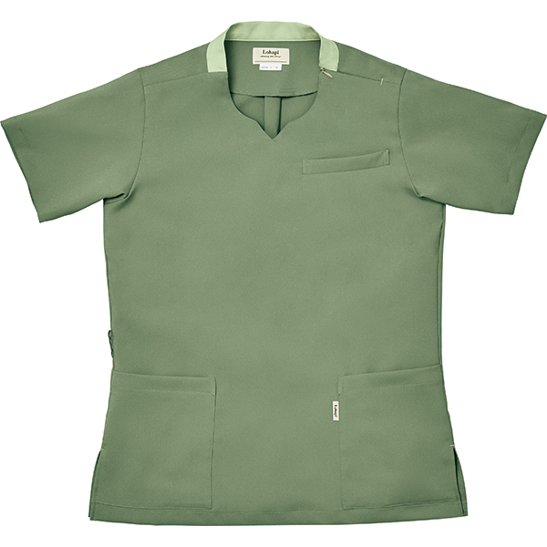 Lohapi/UP15505-6/スクラブジャケット/ダスティグリーン